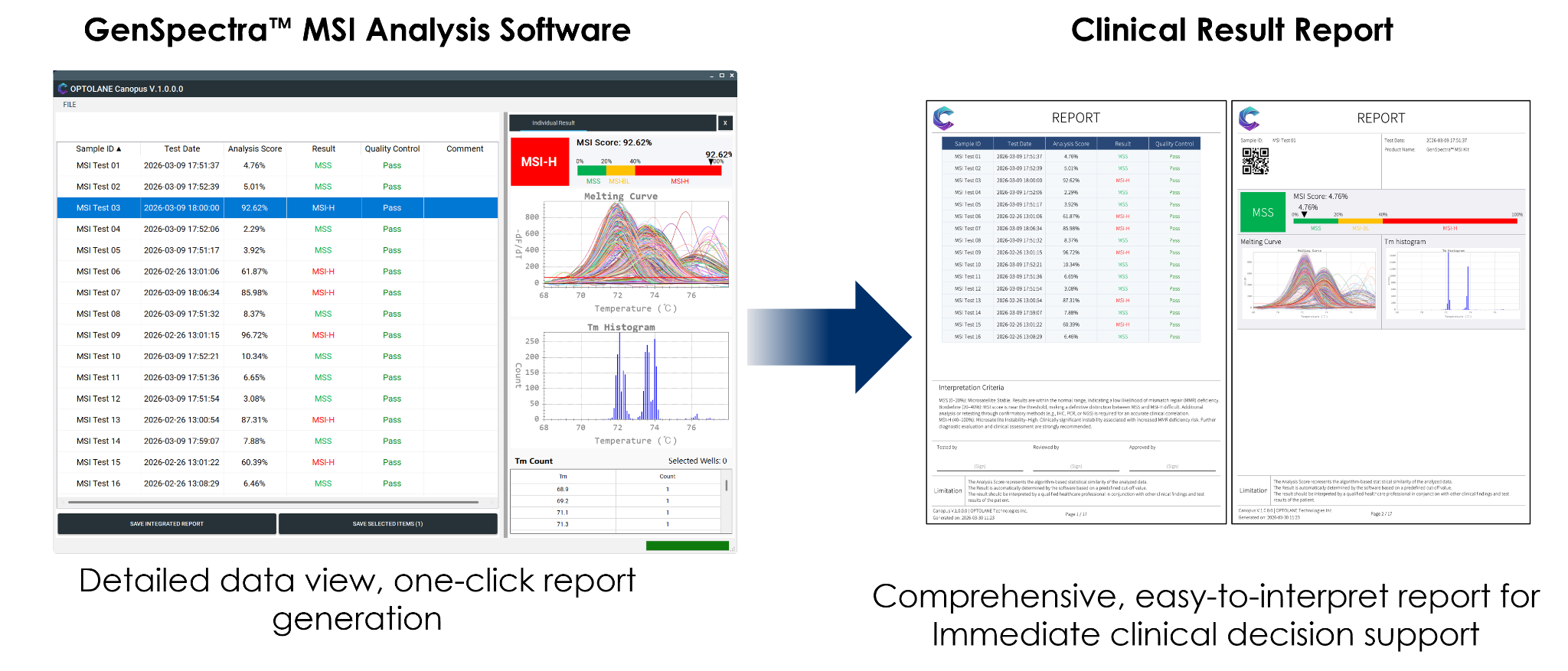 Canopus application and report flow