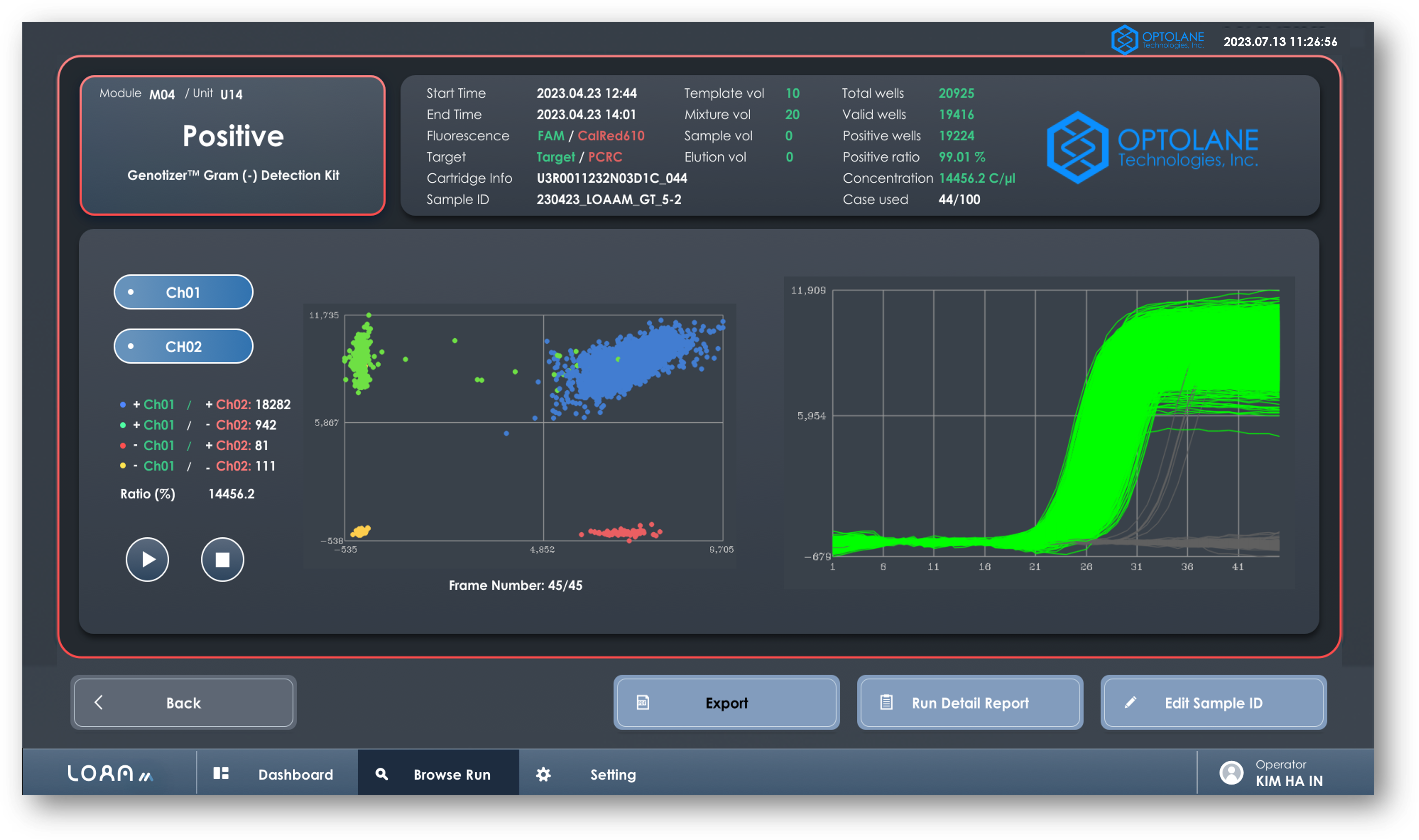 LOAA-M software interface